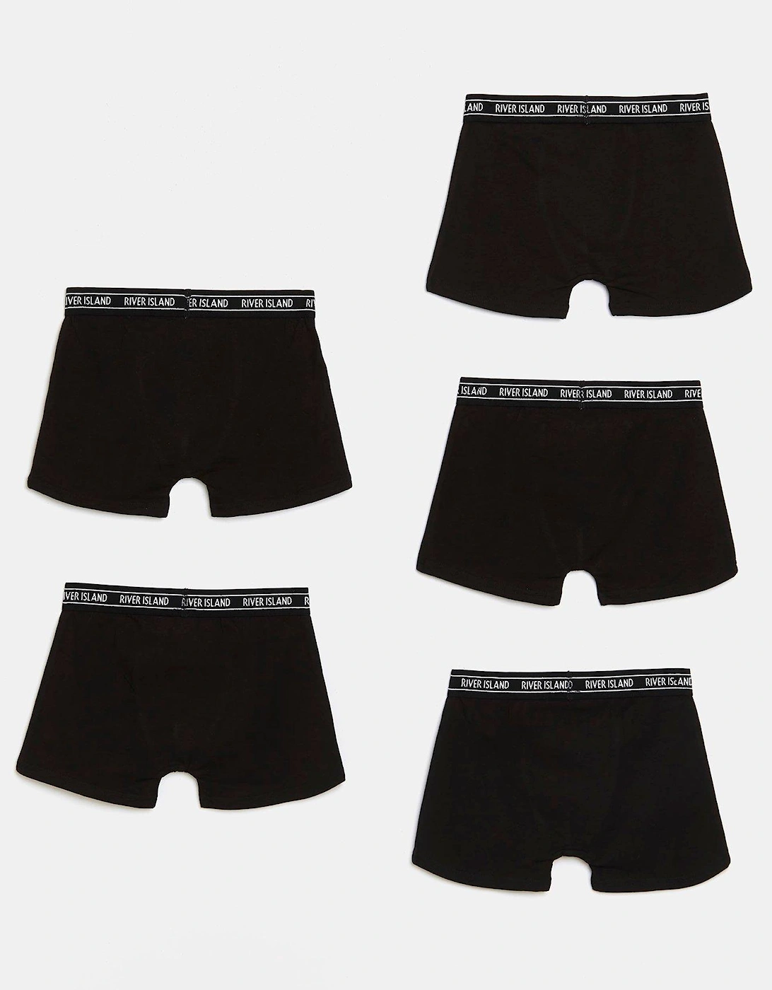 Boys Ri Boxer Shorts 5 Pack - Black
