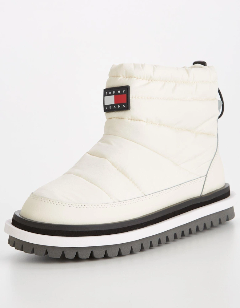 Padded Snow Boots - Cream