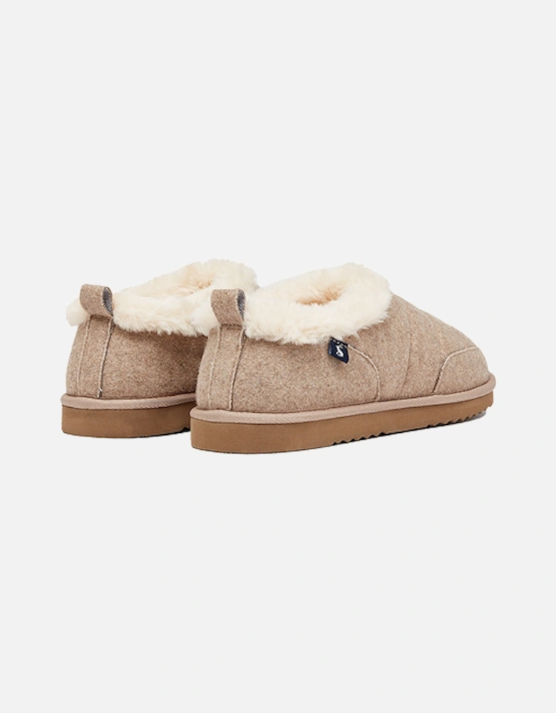 Women's Lazydays Oatmeal Faux Fur Lined Slippers