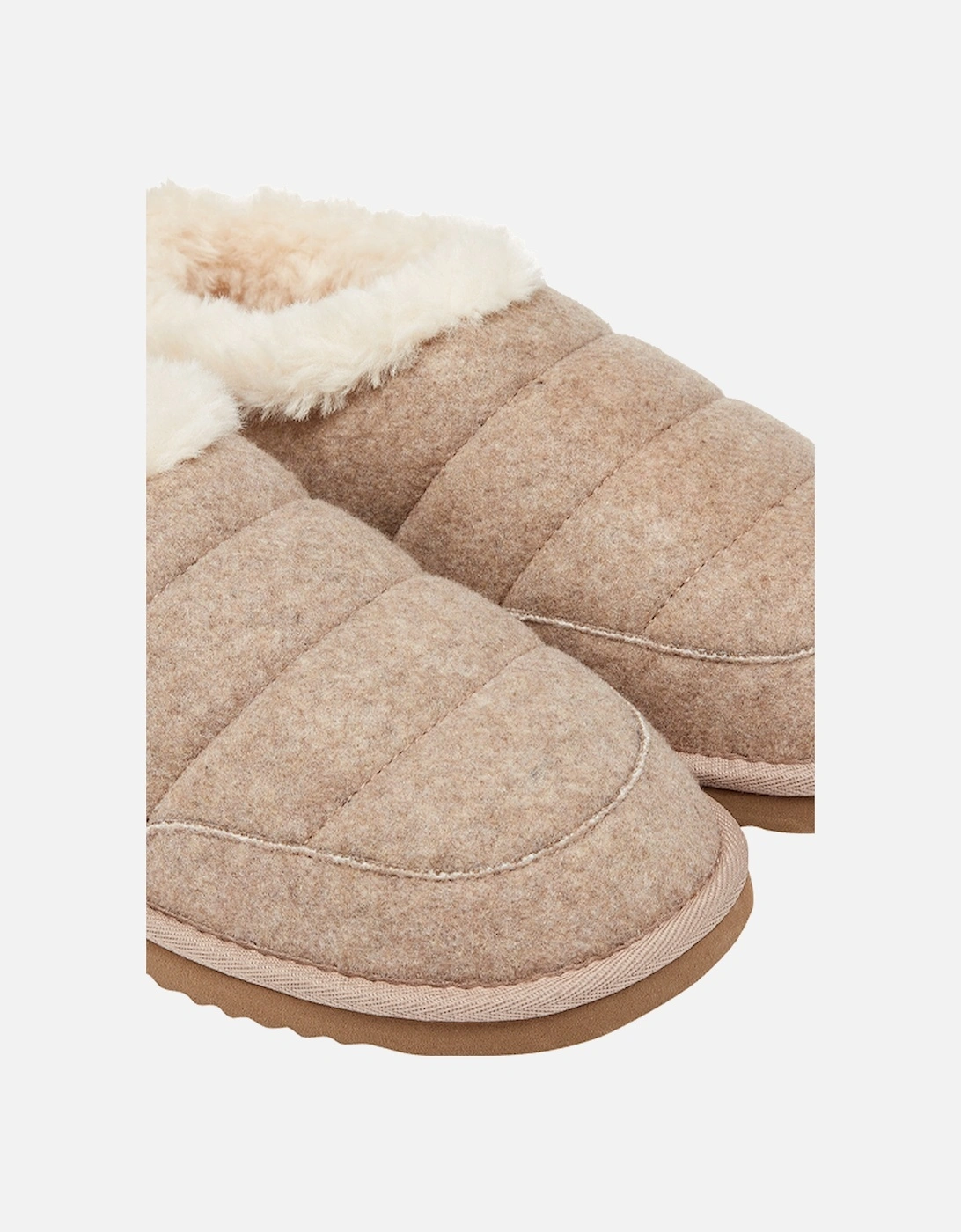 Women's Lazydays Oatmeal Faux Fur Lined Slippers