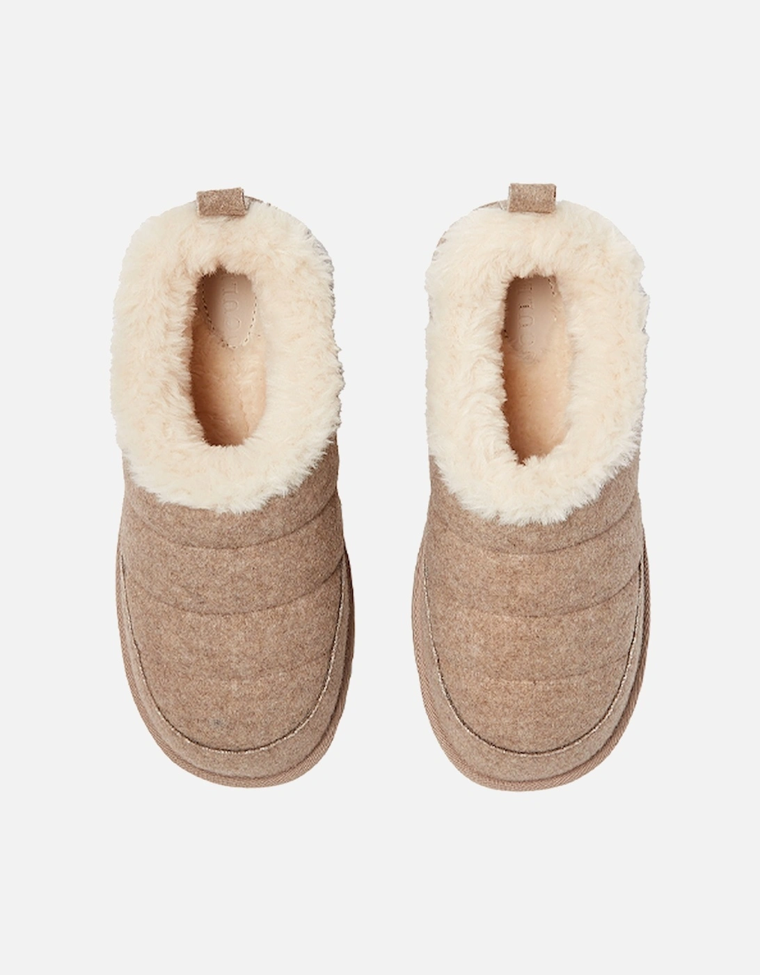 Women's Lazydays Oatmeal Faux Fur Lined Slippers