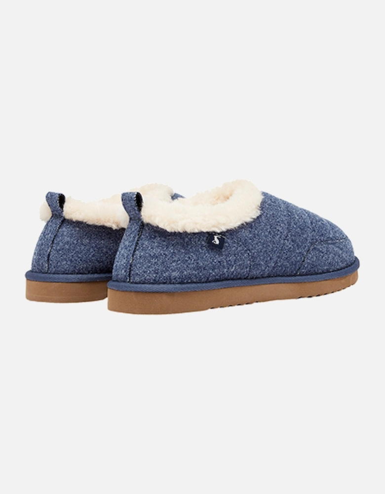 Women's Lazydays Navy Faux Fur Lined Slippers French Navy