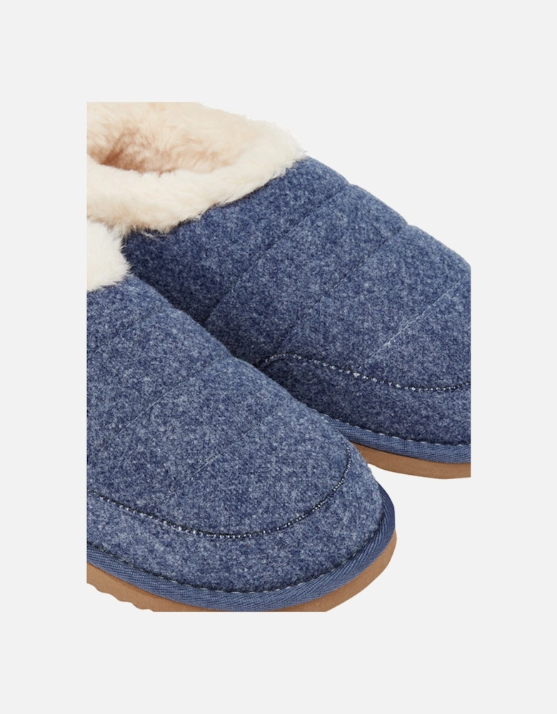 Women's Lazydays Navy Faux Fur Lined Slippers French Navy