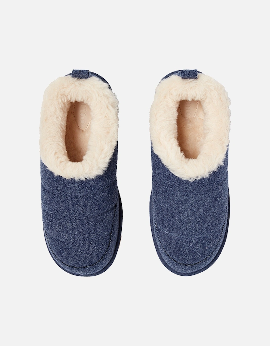 Women's Lazydays Navy Faux Fur Lined Slippers French Navy