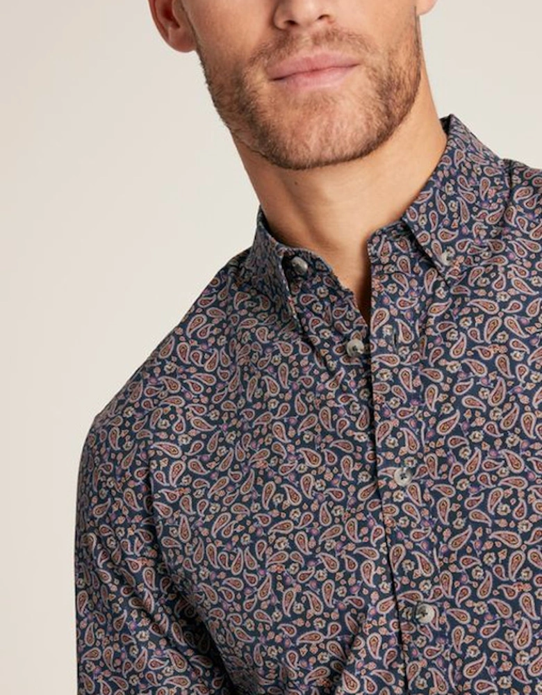 Men's Invitation Classic Fit Shirt Navy Paisley