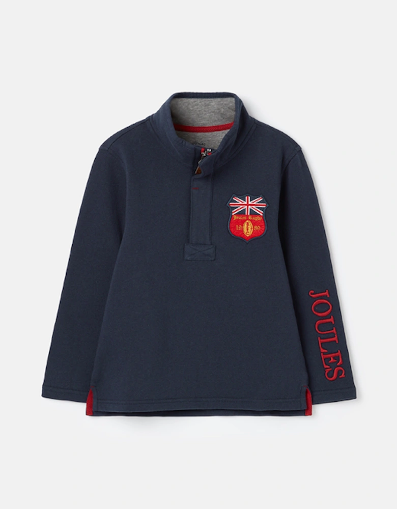 Matchday Dale 1/4 Zip Sweatshirt With Badges French Navy