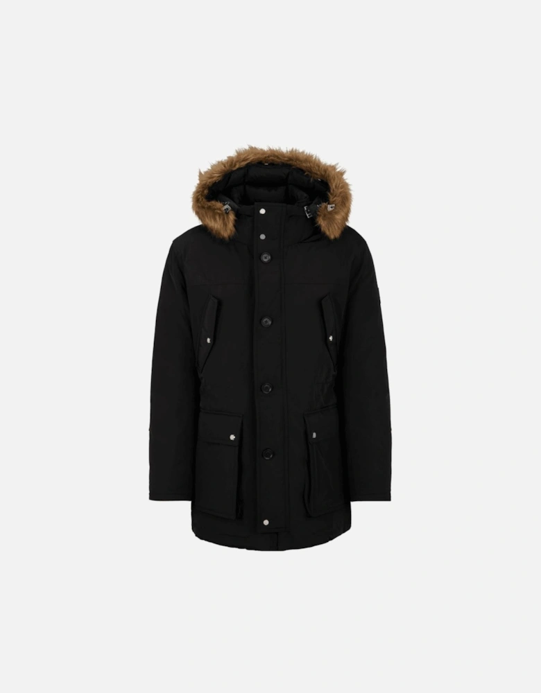 Dadico Black Fur Parka Jacket