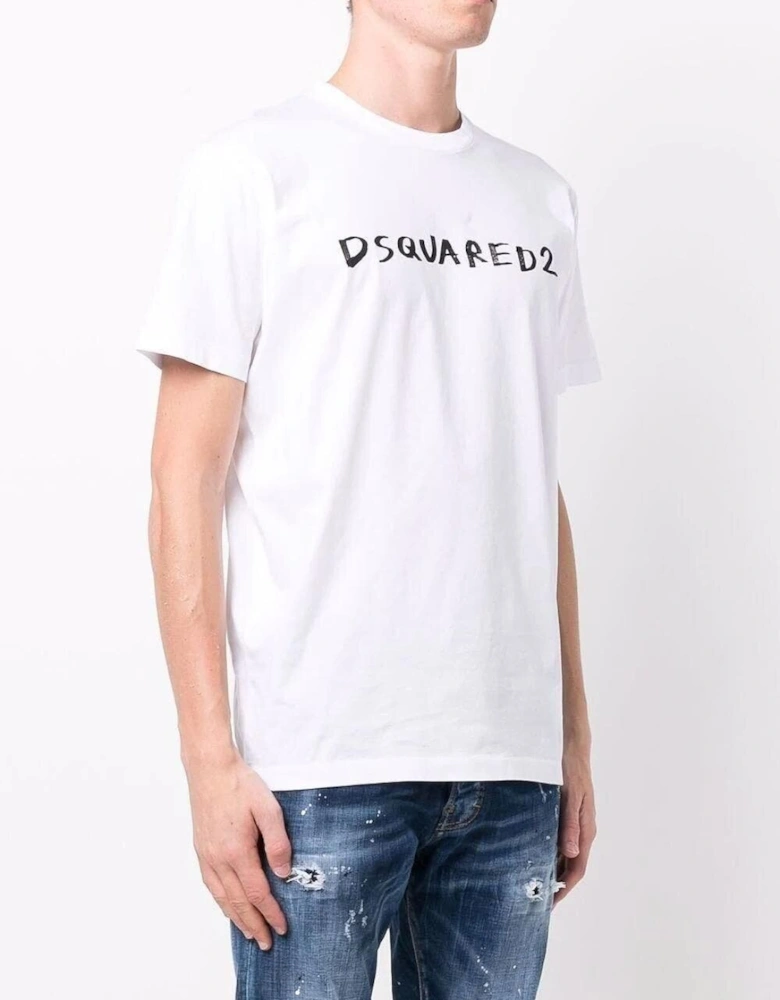 Slim Logo-print Short-sleeved White T-shirt