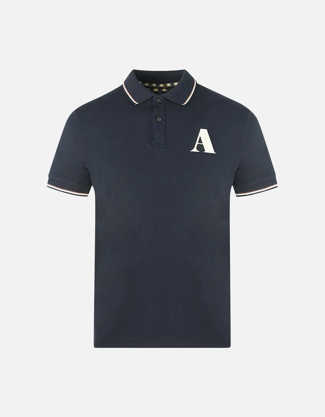 A Logo Navy Blue Polo Shirt, 3 of 2