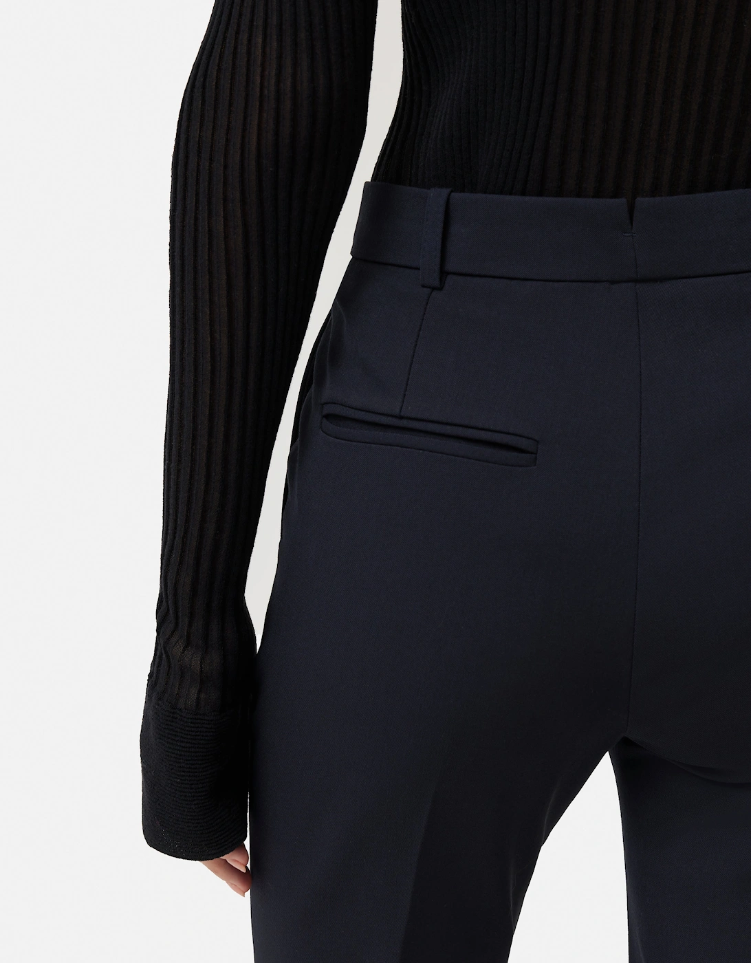 Italian Wool Stretch Paris Slim Fit Trouser | Navy