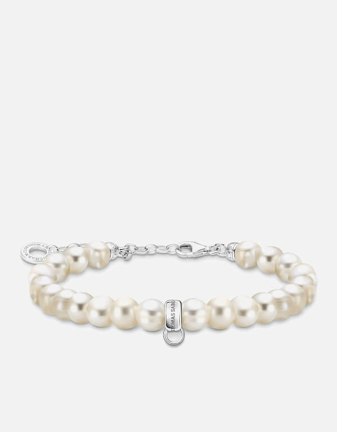 Charm Club Sterling Silver Freshwater Pearl Bracelet, 2 of 1