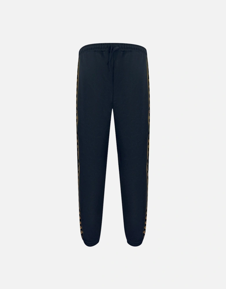 Gold Taped Black Track Pants