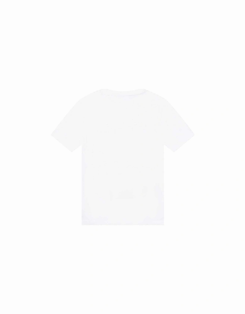 Boys White Short Sleeve T-shirt