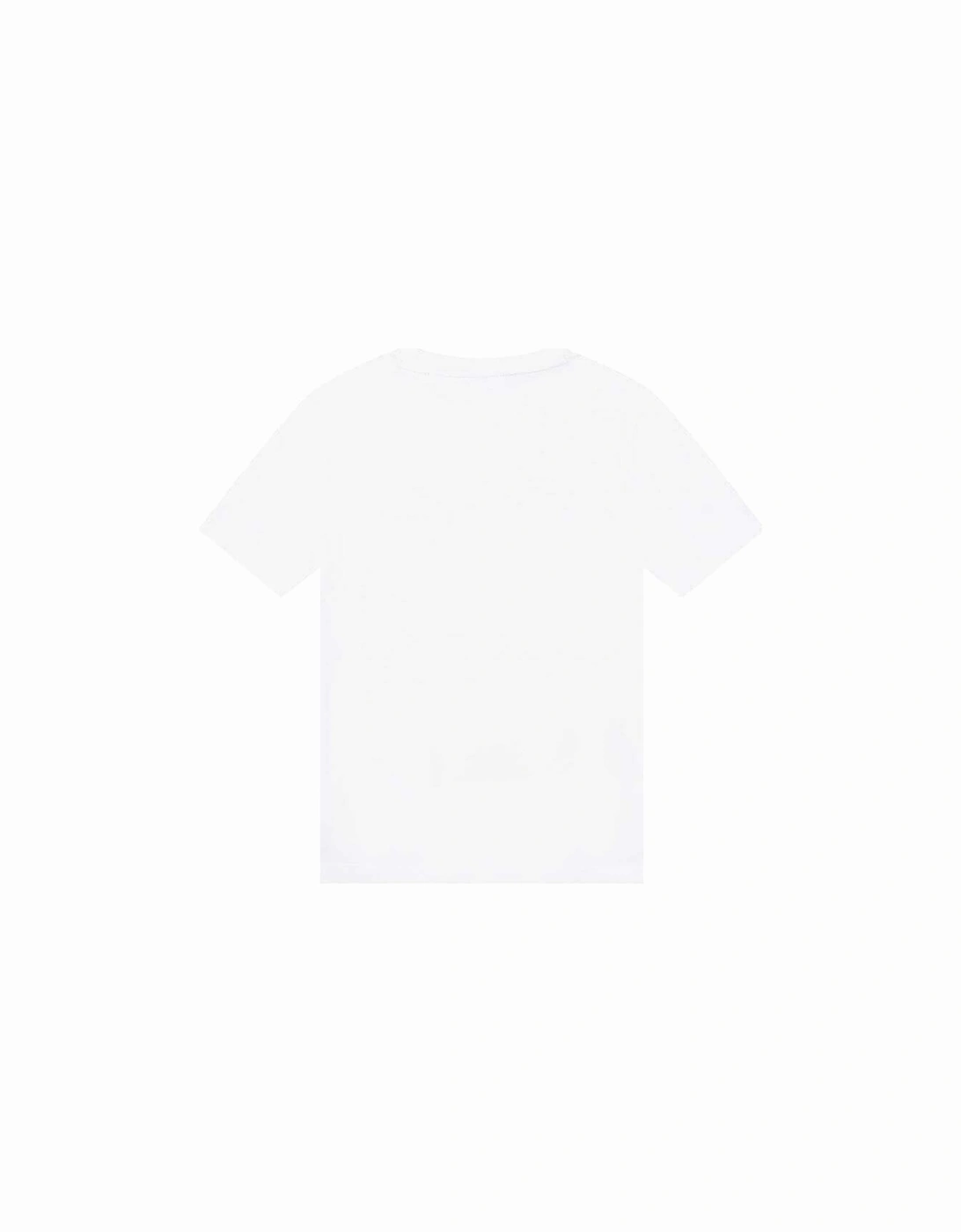 Boys White Short Sleeve T-shirt