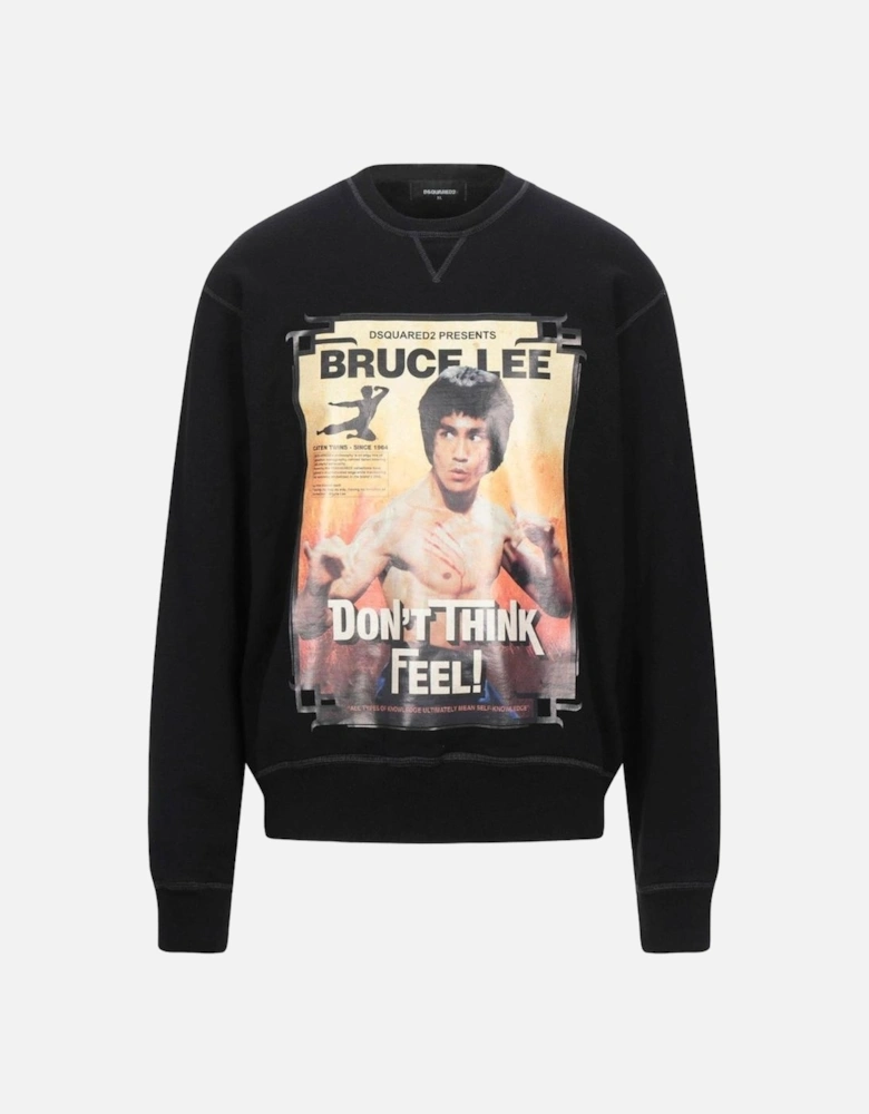 Bruce Lee Don't Think Feel Black Sweater