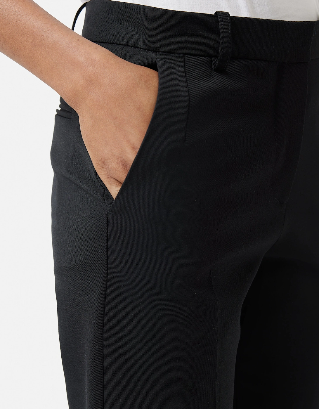 Italian Wool Stretch Paris Slim Fit Trouser | Black