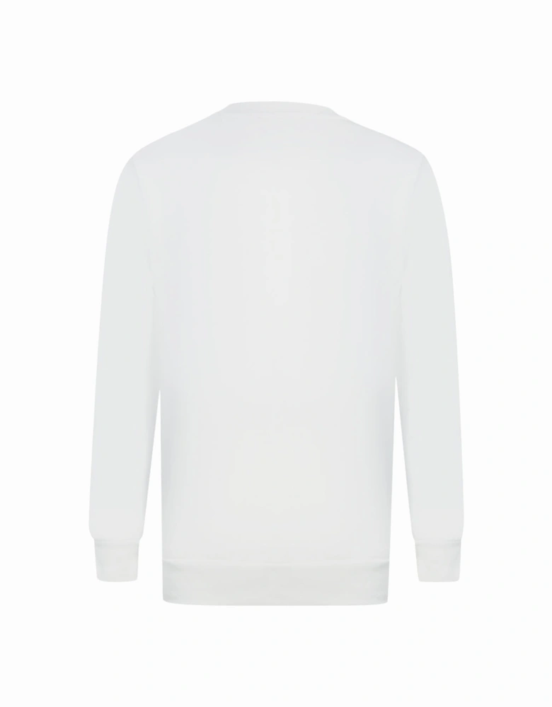 Cavalli Class Piercing Snake Logo White Sweatshirt