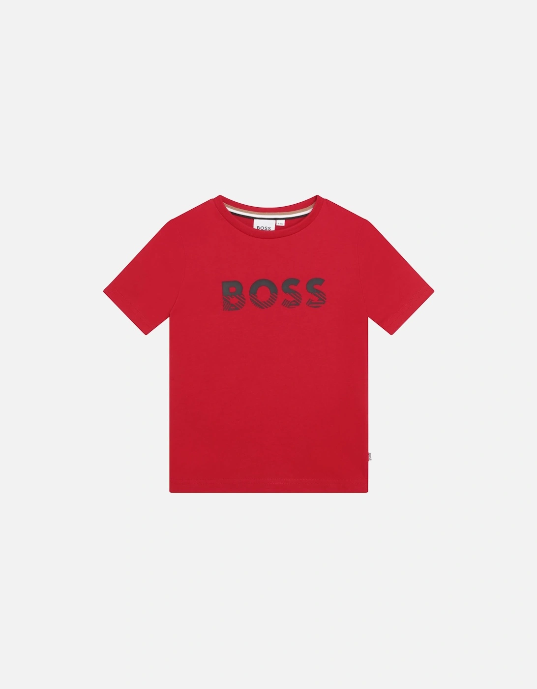Boys Red Logo Short Sleeve T-Shirt, 3 of 2