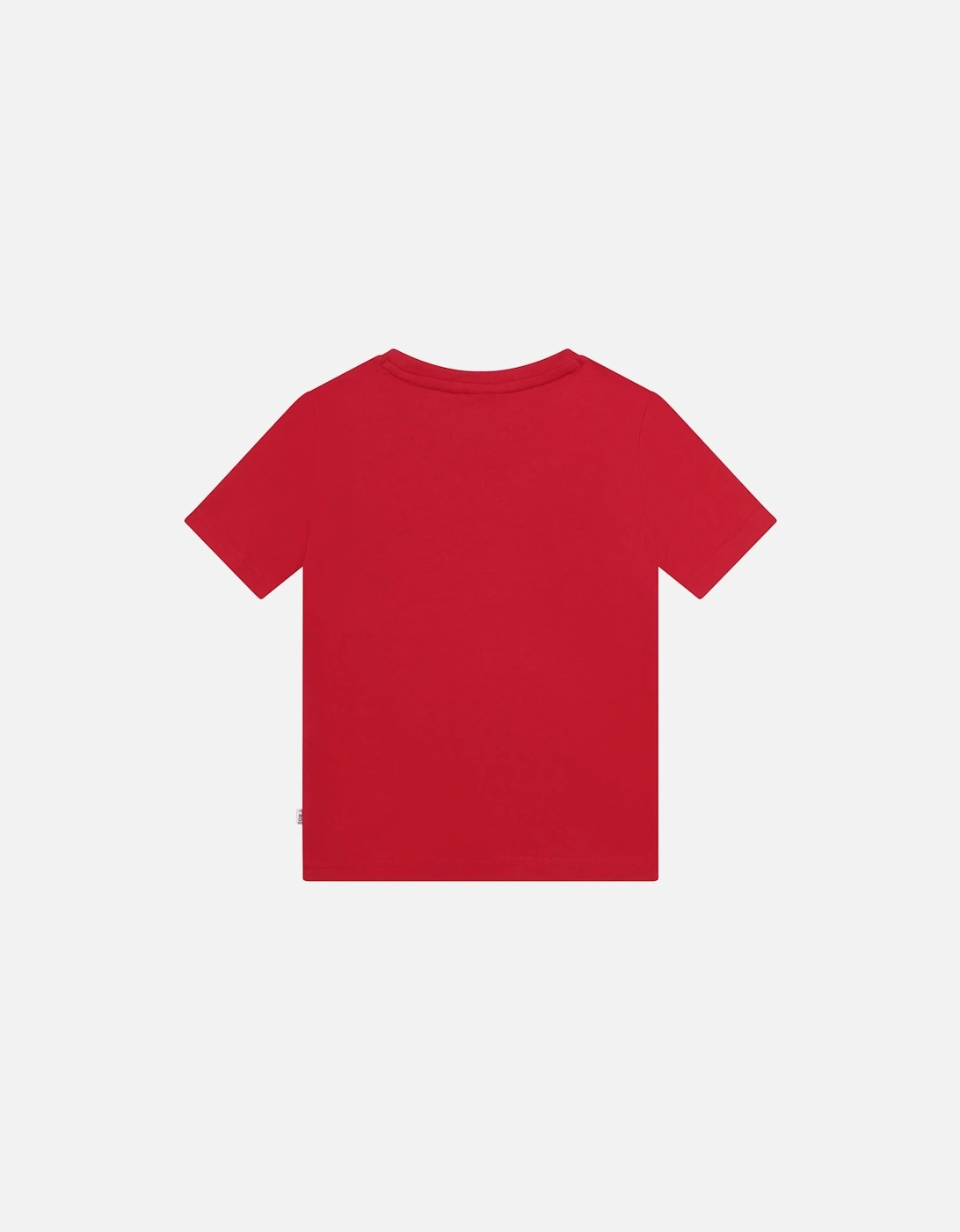 Boys Red Logo Short Sleeve T-Shirt