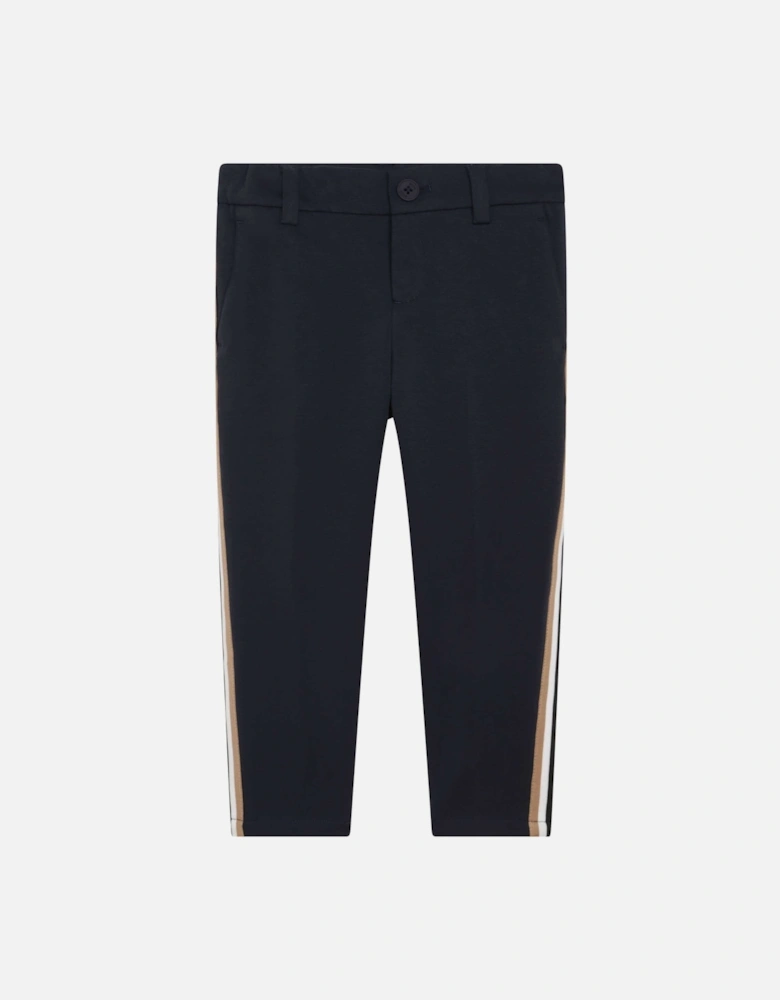 Boys Blue Striped Trousers