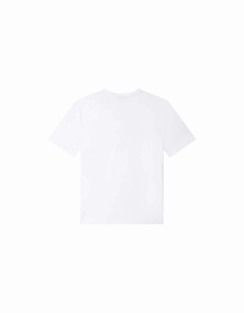 Boys White Gradient Logo Short Sleeve T-shirt