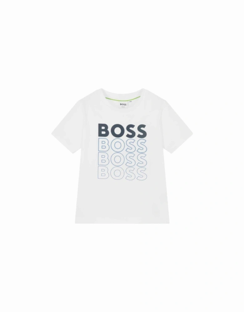 Baby Boys White Short Sleeve T-shirt