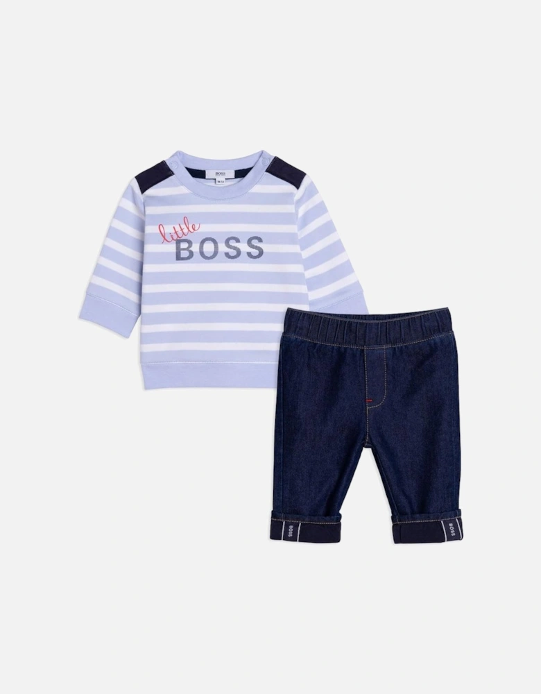 Baby Boys Striped & Top Trouser Set