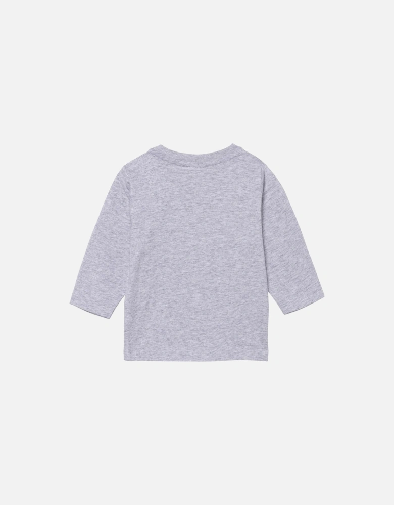 Baby Boys Grey Triangle Long Sleeve T-Shirt