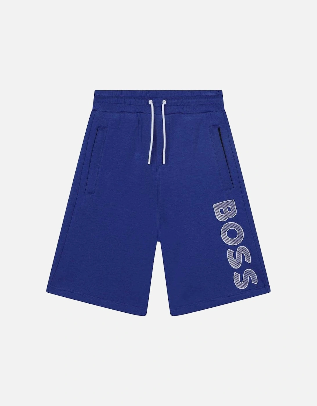 Boys Blue Logo Print Shorts, 3 of 2