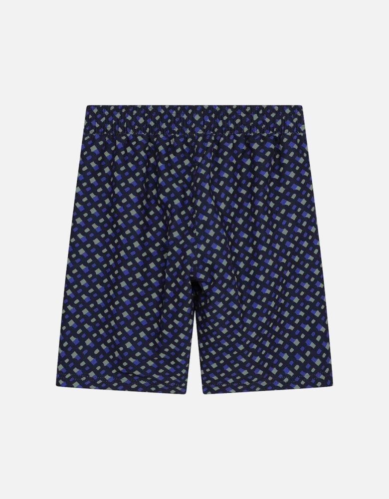 Boys Navy Monogram Logo Swim Shorts