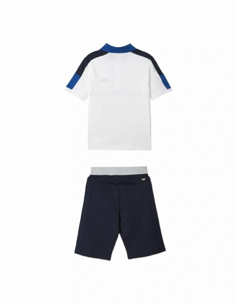 Boys Blue Polo & Shorts Set