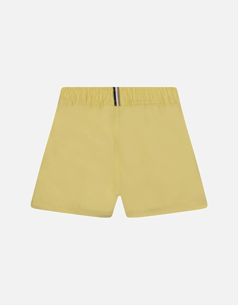 Baby Boys Yellow Logo Swim Shorts