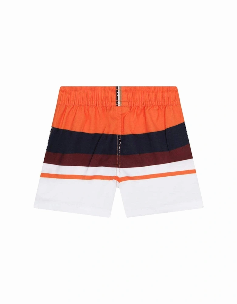 Baby Boys Orange Logo Swim Shorts