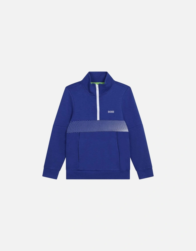 Boys Blue Zip Up Sweatshirt