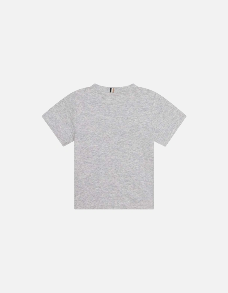 Boys Grey Short Sleeve Print T-shirt
