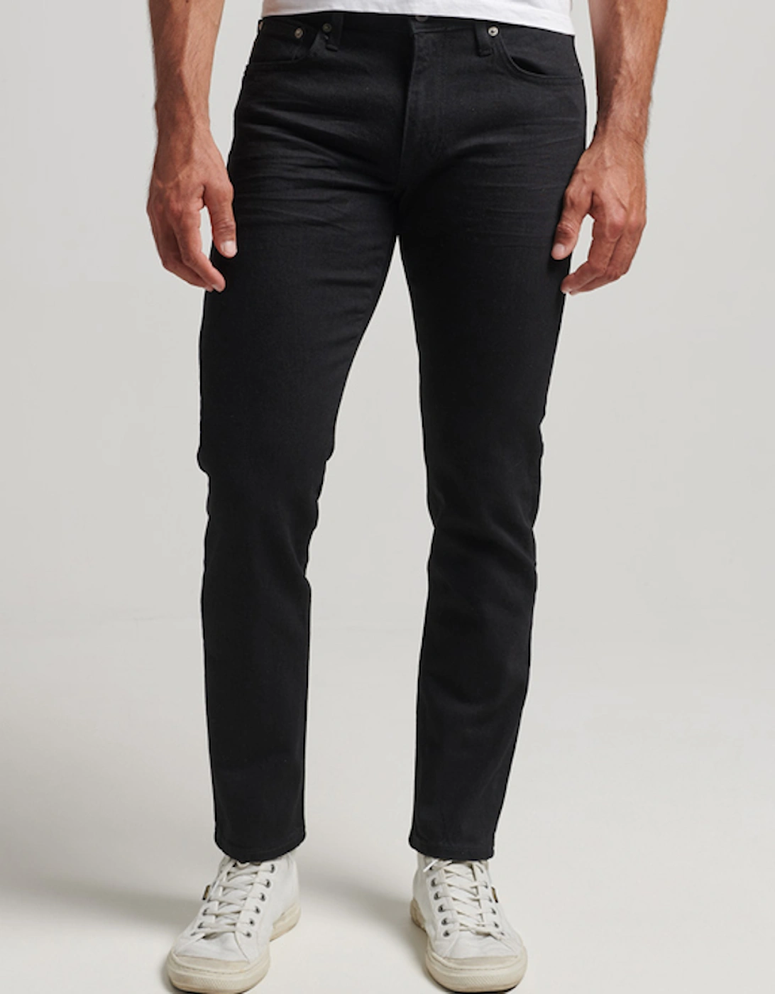 Men's Vintage Slim Jeans Venom Washed Black, 5 of 4