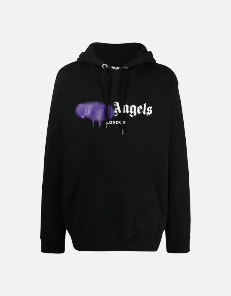 London Spray Paint Logo Black Hoodie