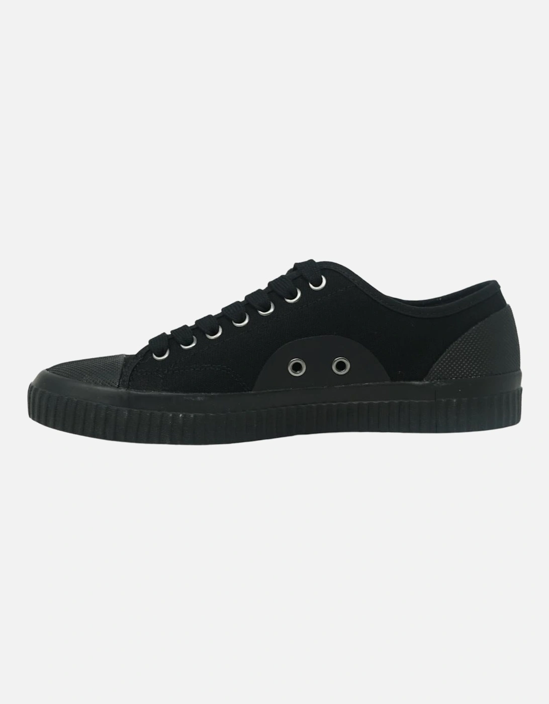 B4365 157 Hughes Low Canvas Black Trainers