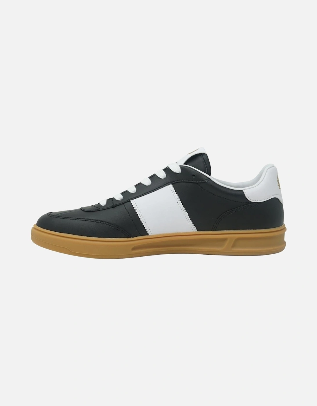 B400 Black Leather Trainers