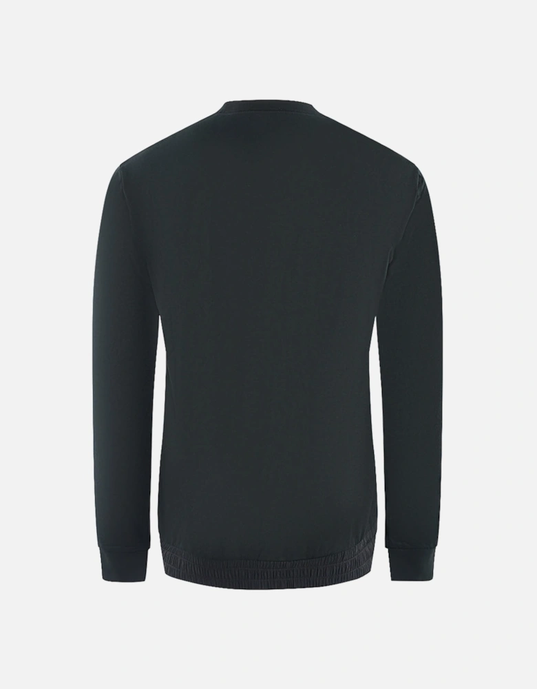 Branded Patch Logo Black Sweatershirt