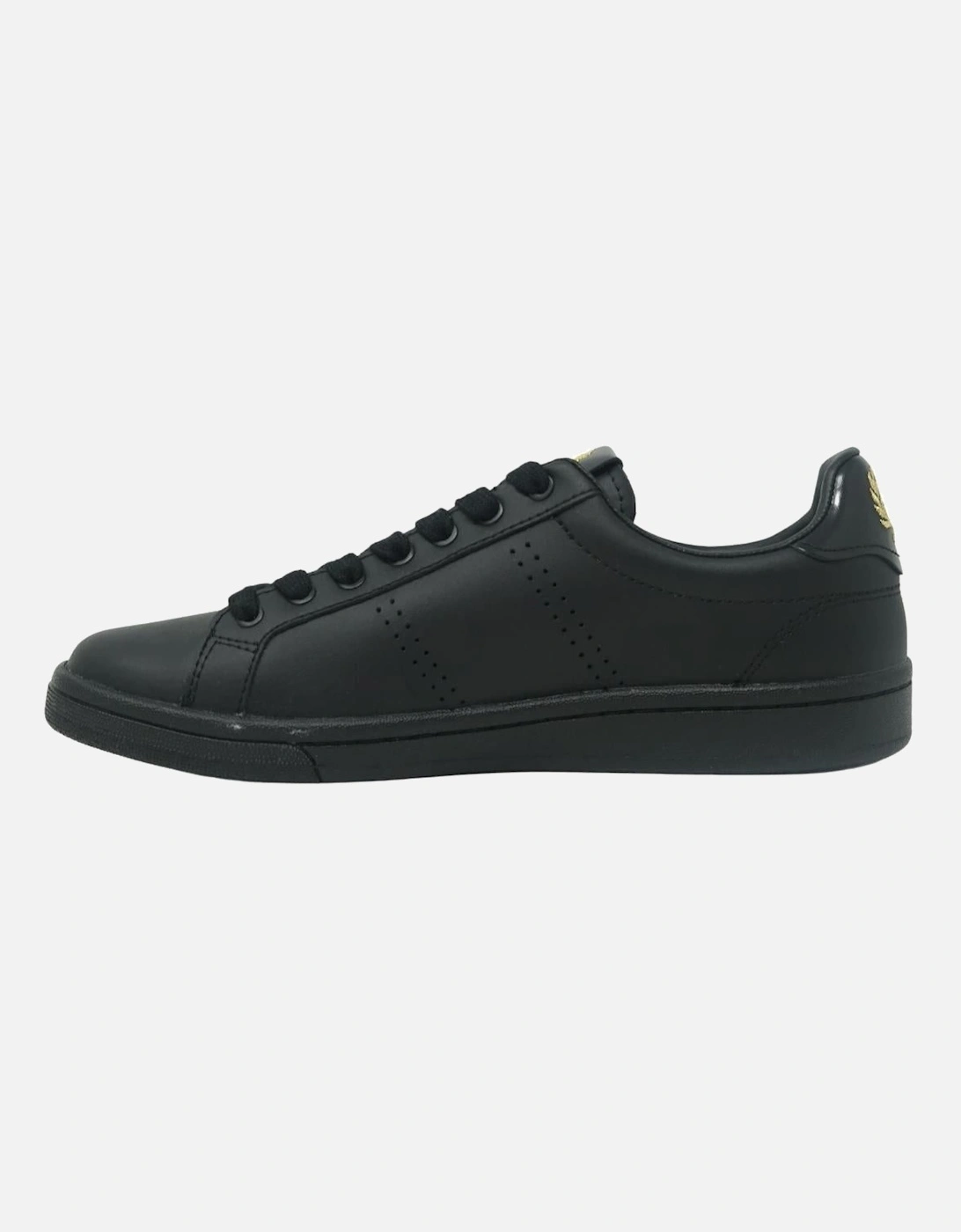 B721 Black Leather Tab Leather Trainers