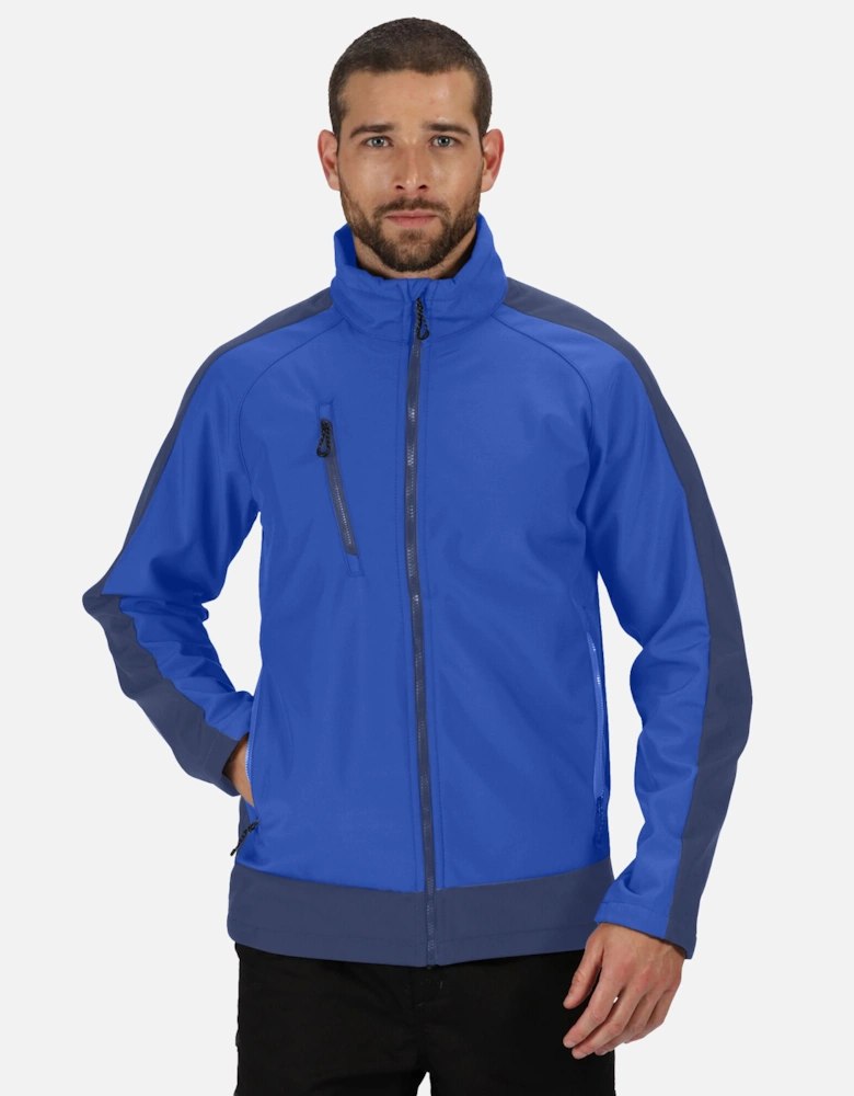 Mens Contrast 3 Layer Softshell Full Zip Jacket