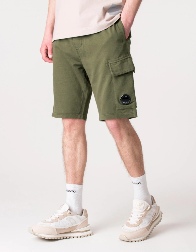 Regular Fit Light Fleece Cargo Sweat Shorts