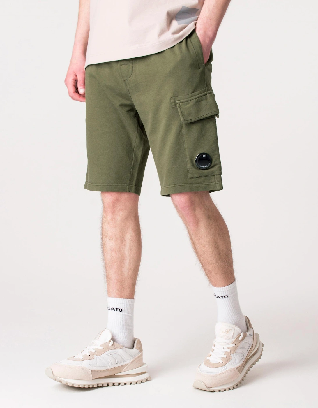 Regular Fit Light Fleece Cargo Sweat Shorts, 5 of 4