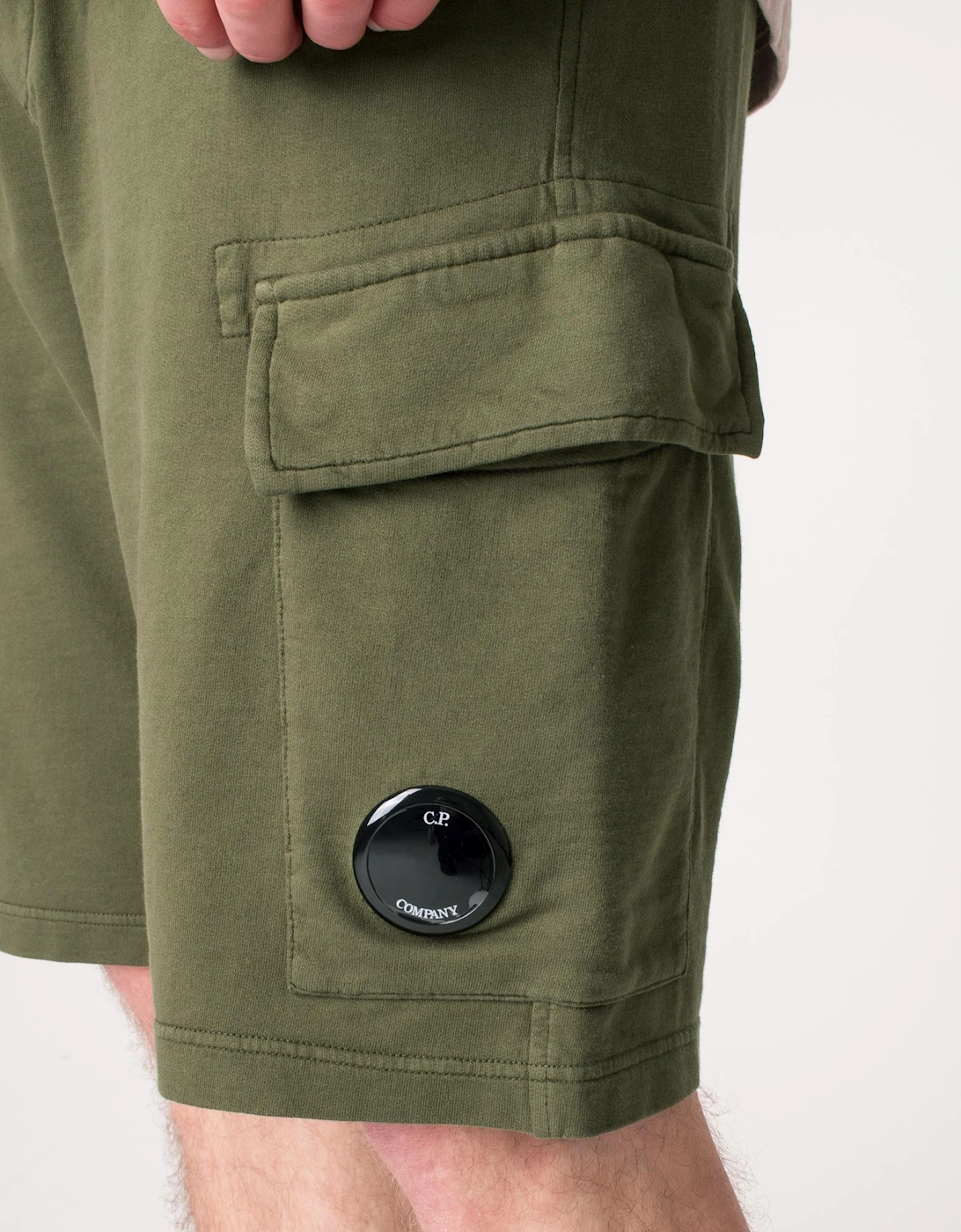 Regular Fit Light Fleece Cargo Sweat Shorts