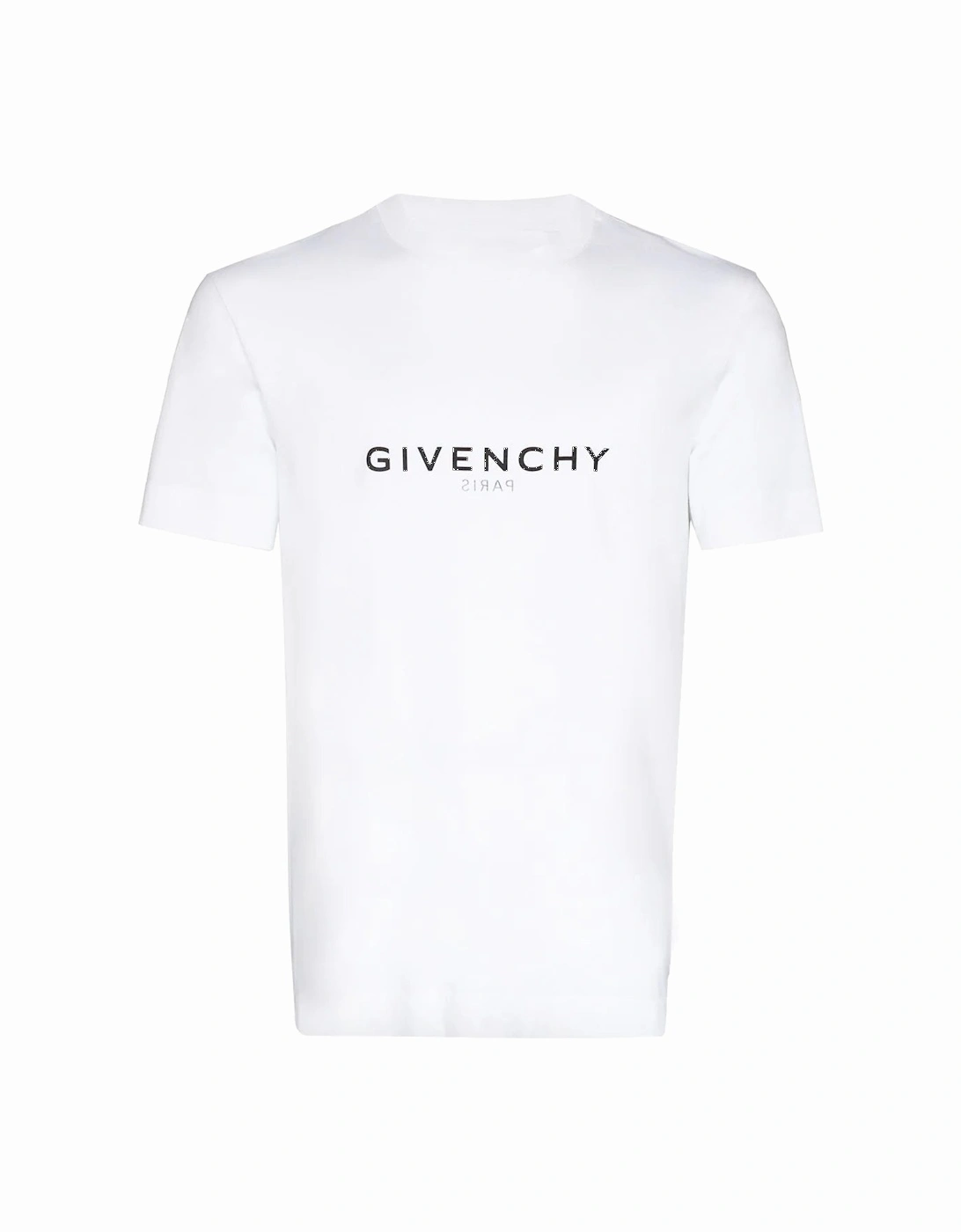 Reverse Paris Logo Print Slim Fit T-Shirt in White, 6 of 5