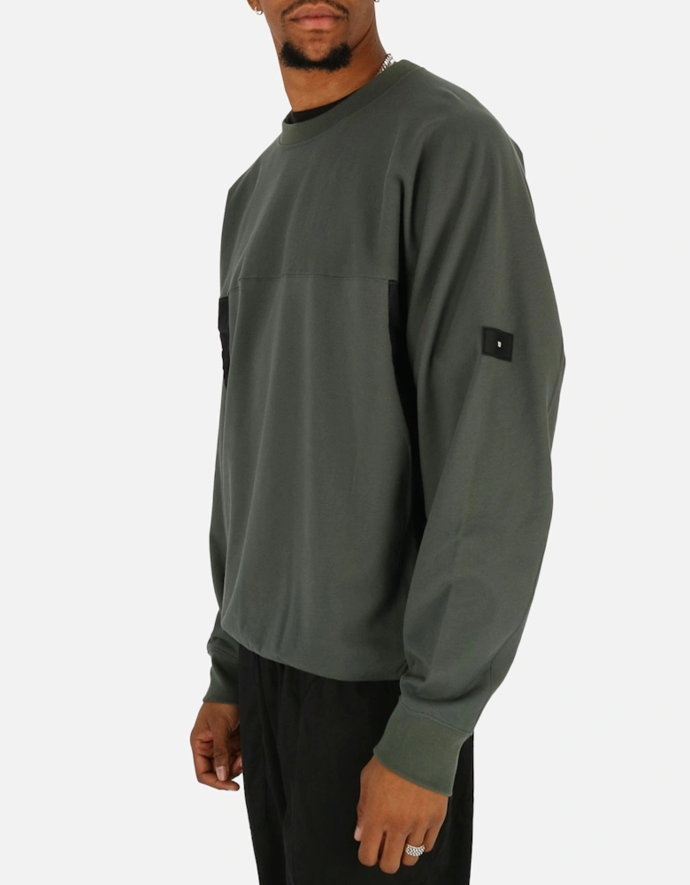 Ripstop Trim Green Sweatshirt