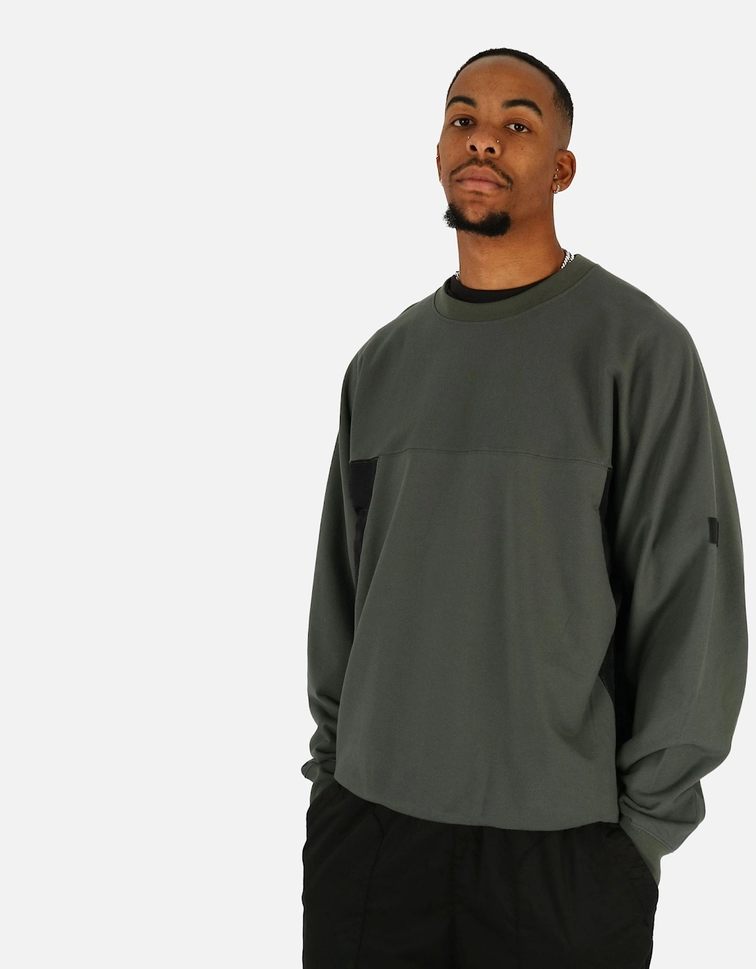 Ripstop Trim Green Sweatshirt