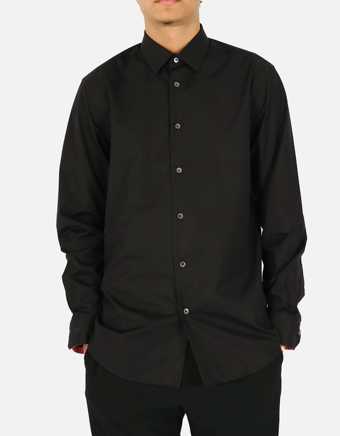 Internal Stripe Cuff Black Shirt, 5 of 4