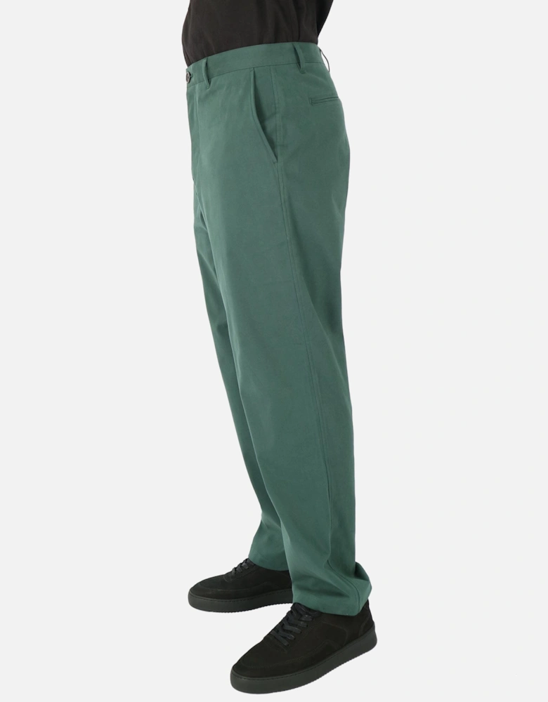 Loose Fit Tailored Green Chino Trouser